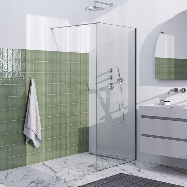 Brauer BRAUER Season Inloopdouche helder glas met frame 90x200cm - geborsteld RVS GS-SEID1H90200NG