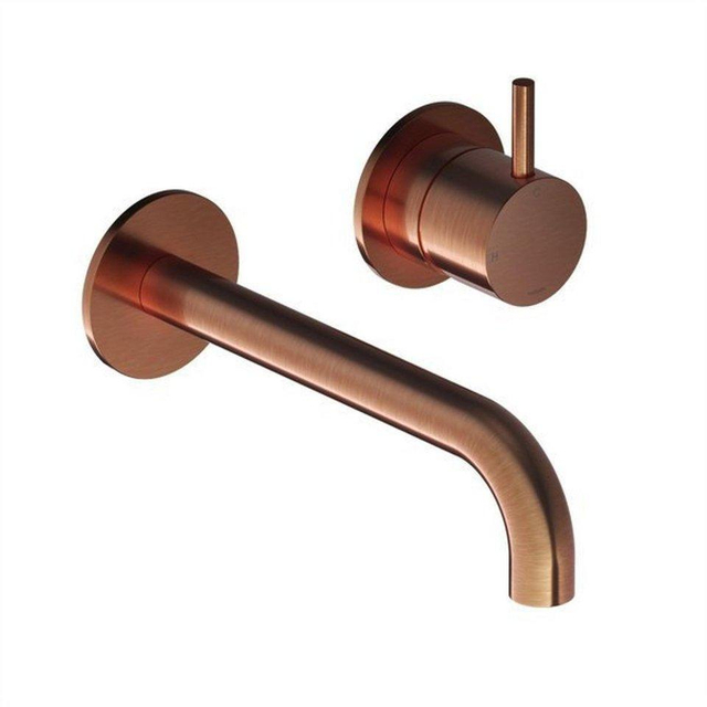 Hotbath Hotbath Cobber Wastafelkraan inbouw - 18 cm uitloop - PVD - geborsteld koper CB105EXT18BCP HBCB105