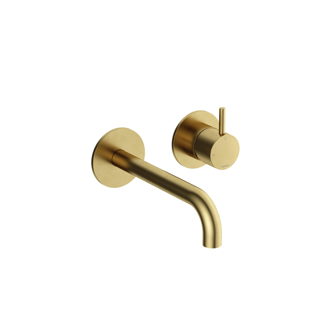 Hotbath Hotbath Cobber Afbouwdeel - voor wastafelkraan - 18cm uitloop - Geborsteld Messing PVD CB105EXT18BBP