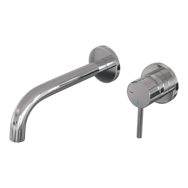 Brauer BRAUER Stripe Inbouw Wastafelmengkraan - gebogen uitloop en rozetten - model A1 - chroom 5-CE-328