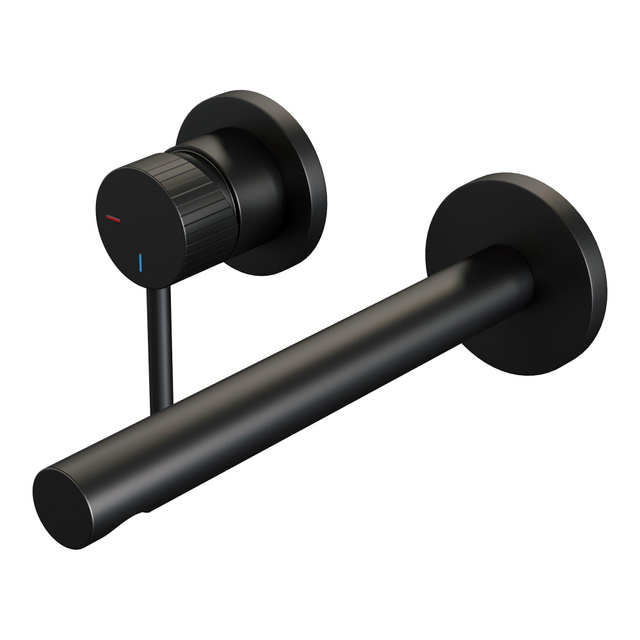 Brauer BRAUER Stripe Inbouw Wastafelmengkraan - rechte uitloop en rozetten - model A2 - mat 5-S-335 - Zwart