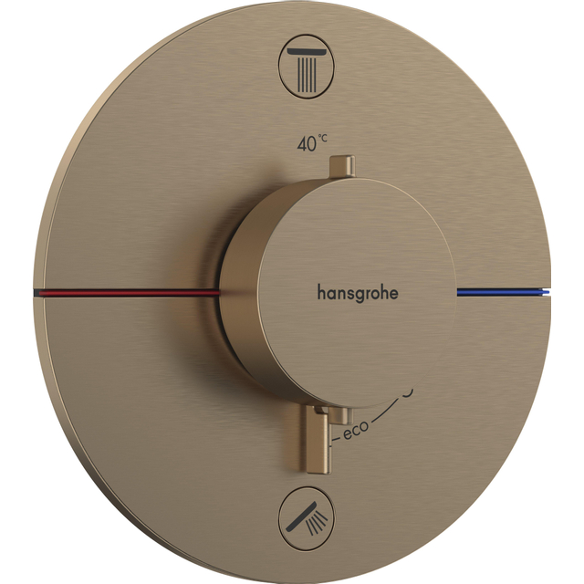 Hansgrohe Hansgrohe Showerselect Comfort S thermostaat - inbouw - 2 functies - brushed bronze 15554140