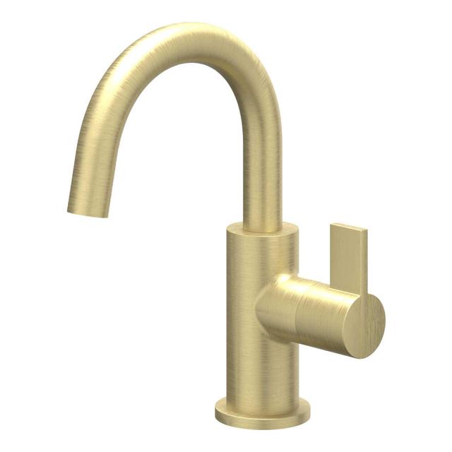 IVY Pact Fonteinkraan - opbouw - middelhoog - draaibare uitloop - Geborsteld mat goud PVD 6402154