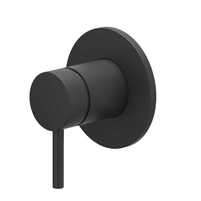 IVY Bond Afbouwdeel - voor inbouw douchemengkraan - eenhendel - ronde rozet - Mat zwart PED 6201052