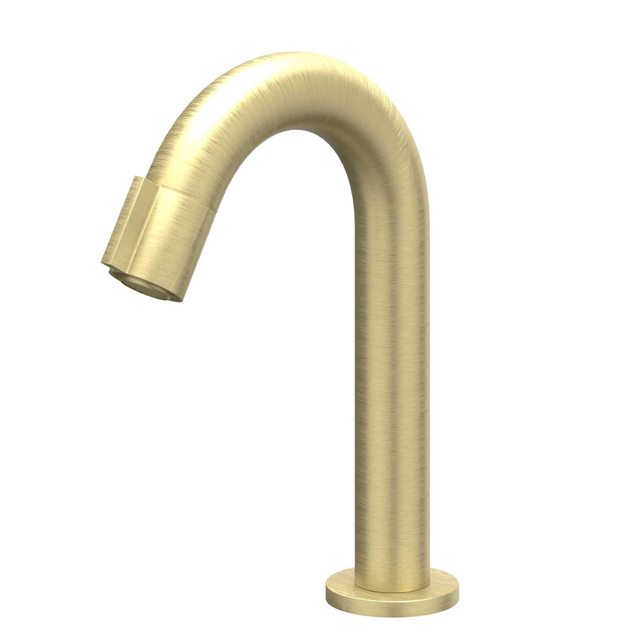 IVY Pact Fonteinkraan - gebogen - opbouw - laag - Geborsteld mat goud PVD 6402054