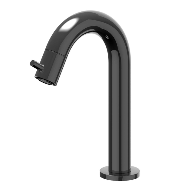 IVY Bond Fonteinkraan - gebogen - opbouw - laag - Zwart chroom PVD 6401057