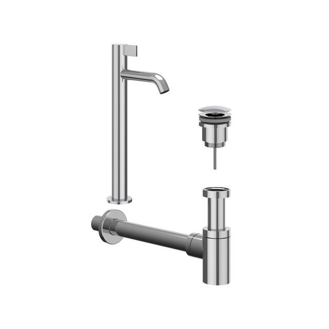 IVY Fonteinset - opbouw - verhoogd - always open plug - Chroom 6901471