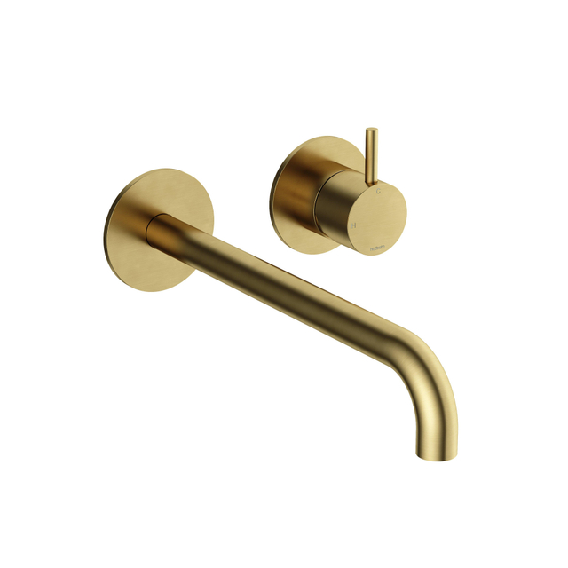 Hotbath Hotbath Cobber Afbouwdeel - voor wastafelkraan - 25cm uitloop - Geborsteld Messing PVD CB105EXT25BBP