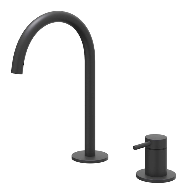 IVY Bond Wastafelmengkraan - 2-gats - bladmontage - uitloop - coldstart - Mat zwart PED 6100302