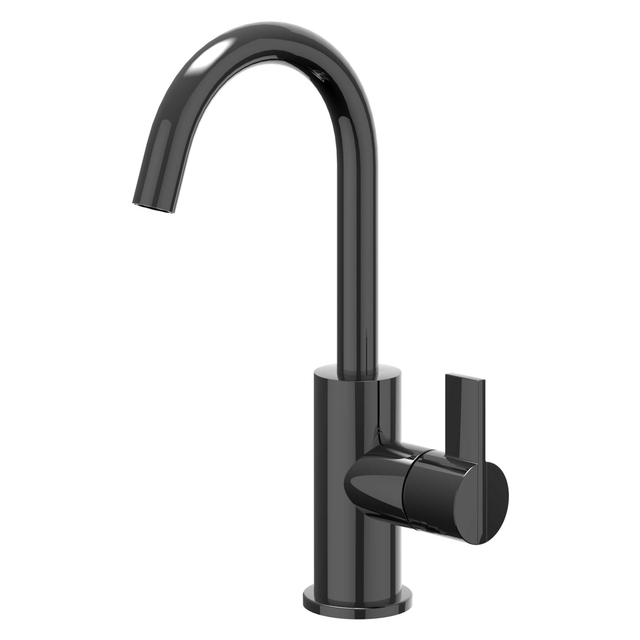 IVY Pact Wastafelmengkraan - opbouw - draaibare uitloop - coldstart - Zwart chroom PVD 6101207