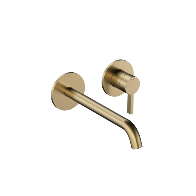 Hotbath Hotbath Ace Afbouwdeel - voor wastafelmengkraan - 20cm uitloop - Geborsteld Messing PVD AC105EXTBBP