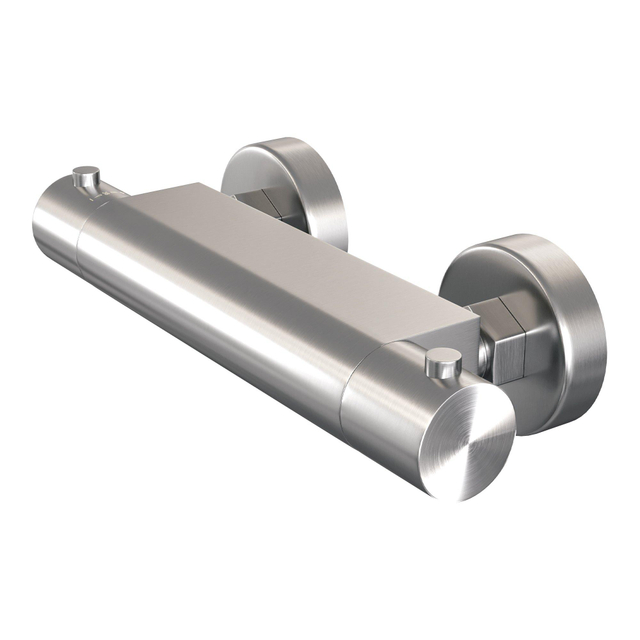 Brauer Brauer Brushed Edition Thermostaatkraan opbouw - 2 gladde knoppen - PVD - geborsteld RVS 5-NG-234