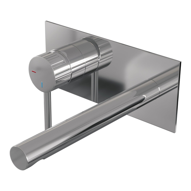 Brauer BRAUER Stripe Inbouw Wastafelmengkraan - rechte uitloop en afdekplaat - model A2 - chroom 5-CE-334