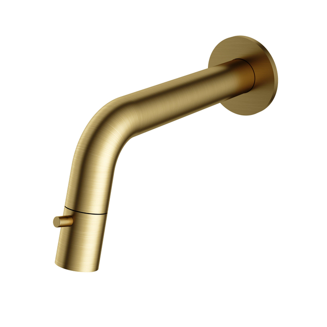 Hotbath Hotbath Cobber Fonteinkraan inbouw - uitloop 18.6cm - inkortbaar - PVD - geborsteld messing UW001BBP