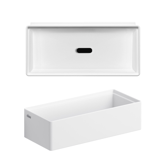 Clou Clou New Flush fontein 38x18cm zonder kranenbank aluite Wit mat CL/03.13431