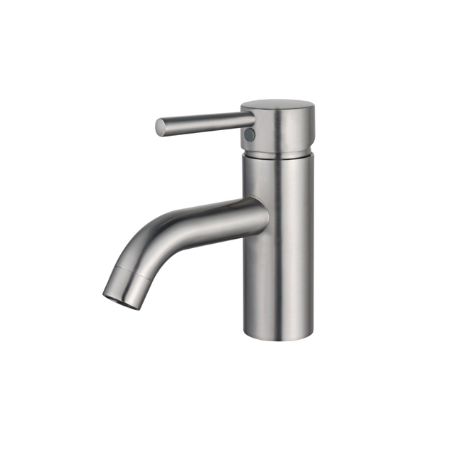 Fortifura Calvi Wastafelkraan - 14.8cm - opbouw - Geborsteld RVS PVD (RVS) SW377856