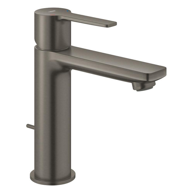 Grohe GROHE Lineare waterbesparende wastafelkraan s-size met waste brushed hard graphite 32114AL1