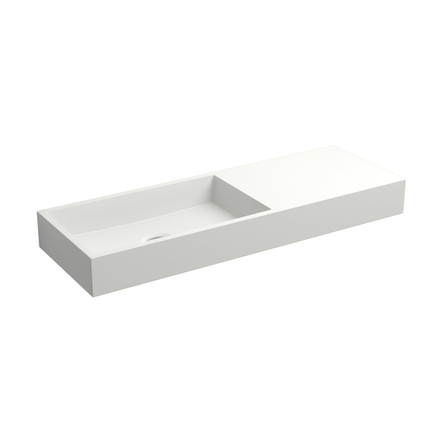 Clou Clou Mini Wash Me fontein 56x19cm rechts zonder plug Aluite Wit mat CL/03.13139