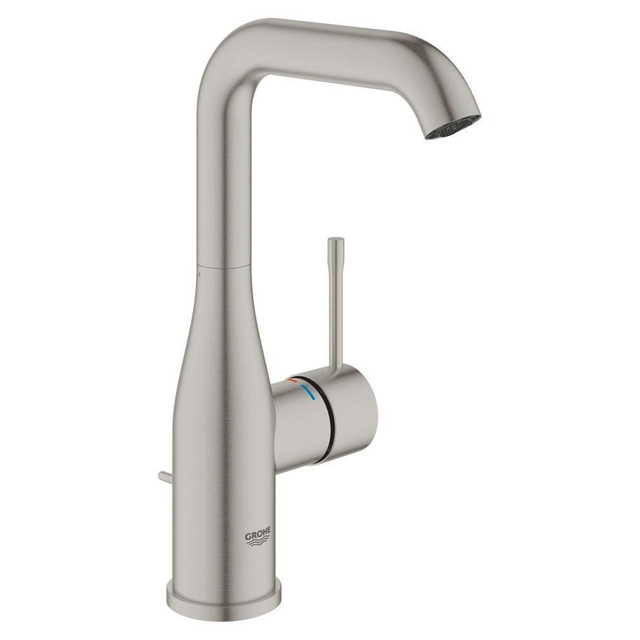Grohe GROHE Essence new Wastafelkraan Opbouw - uitloop 12.7cm - L-size - waste - supersteel 32628dc1