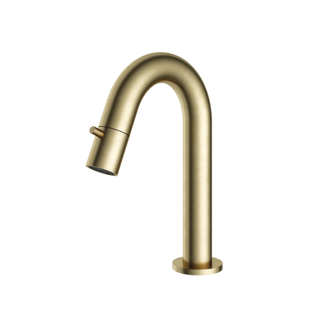 Hotbath Hotbath Cobber Fonteinkraan opbouw - u-uitloop 11.8cm - geborsteld messing U001BB