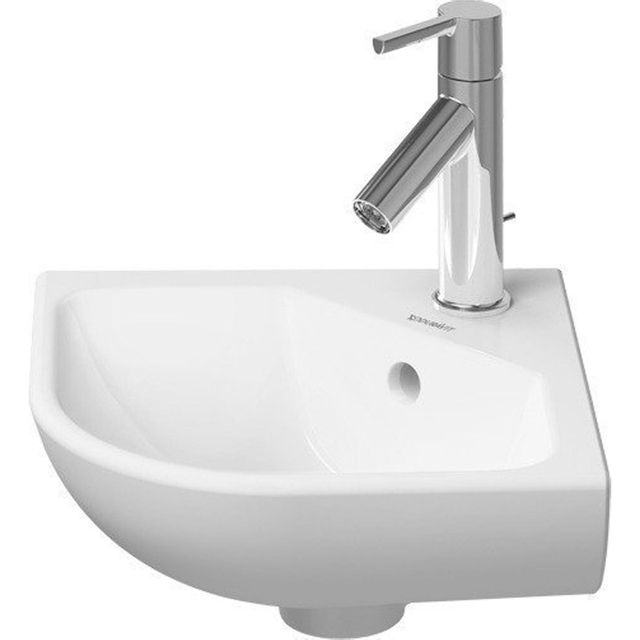 Duravit Duravit Me by starck hoekfontein 43x38cm 1 kraangat met overloop wit 0722430000