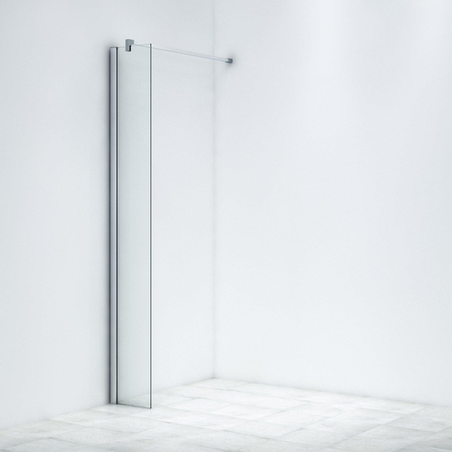 Marenza Bellini Inloopdouche - 30x200cm - helder glas - chroom WR30-C/C