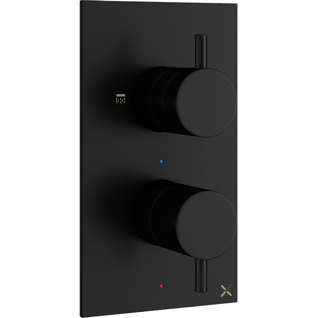 Crosswater Crosswater MPRO douchekraan - inbouw - verticaal - mat zwart sw385372/sw385437