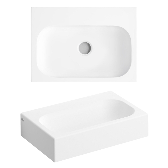 Clou Clou Match Me fontein 45x32cm voorbewerkt kraangat Aluite Wit mat CL/03.13151