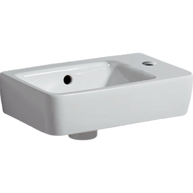 Geberit Geberit Renova Compact fontein met kraangat rechts met overloop 40x25x15cm wit 276140000