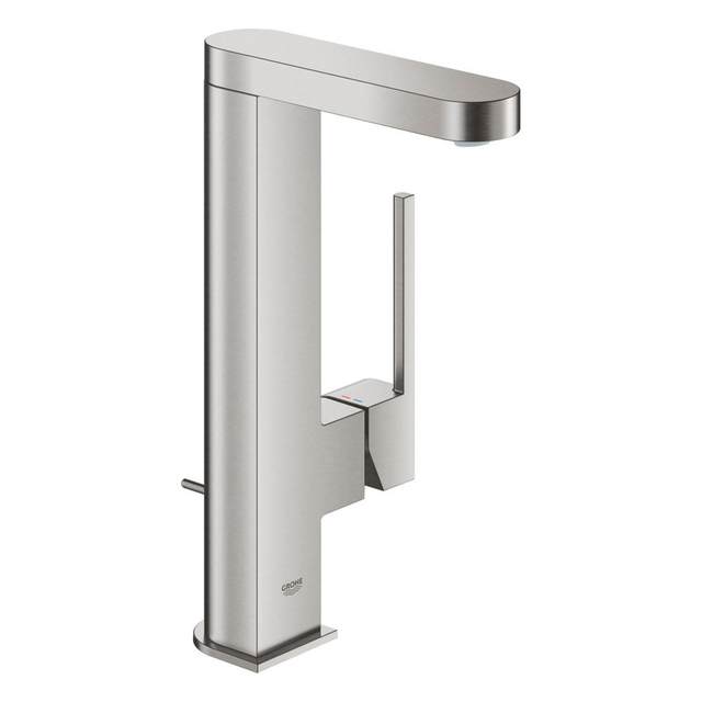 Grohe GROHE Plus waterbesparende wastafelkraan l-size m. uittrekbare uitloop met waste supersteel 23843DC3