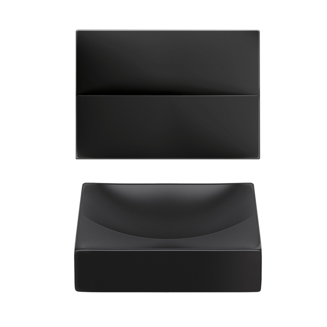 Clou Clou Vale fonteinen keramiek fontein 28x19x7cm zonder kraangat mat CL/03.30160 - Zwart