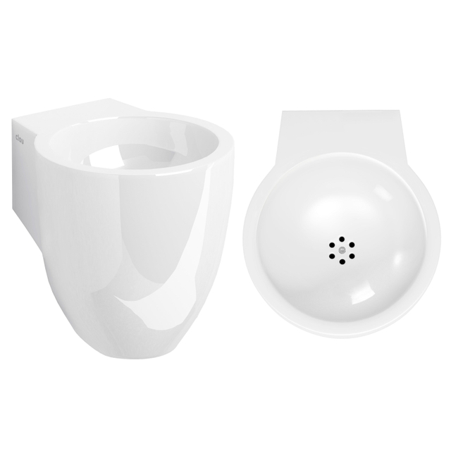 Clou Clou Flush 6 fontein 27x10cm voorbewerkt kraangat mineraalsteen Wit CL/03.08061