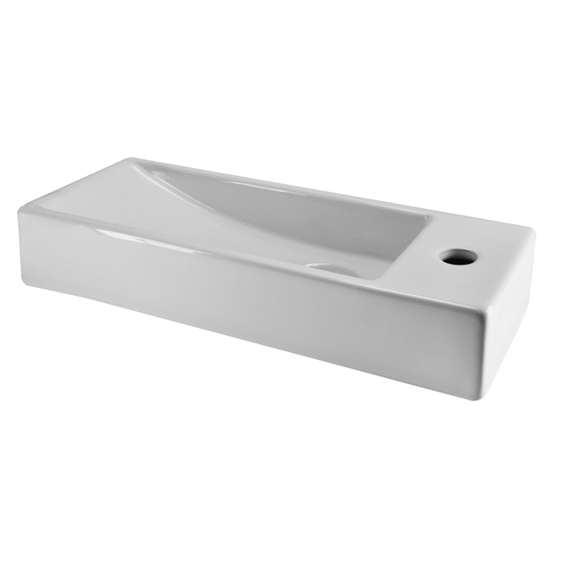 Wiesbaden Wiesbaden Trim mini fontein rechts 38 x 14 x 8 cm keramiek glans wit 32.3437