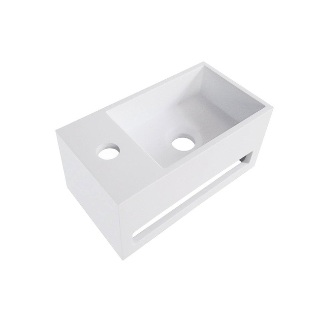 Wiesbaden Wiesbaden Julia fontein links Solid surface 35 x 20 x 16 cm mat wit 36.4052