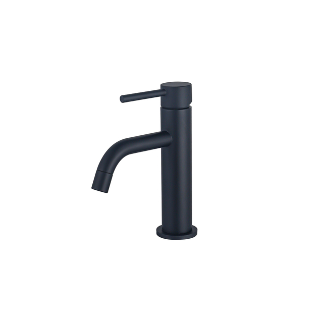 Fortifura Calvi Slim Wastafelkraan - 17.4cm - opbouw - mat zwart SW377835