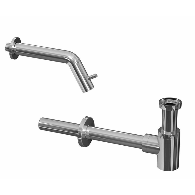 INK INK 3B Fonteinkraanset - wandFonteinkraan - designSifon - Chroom 9902450