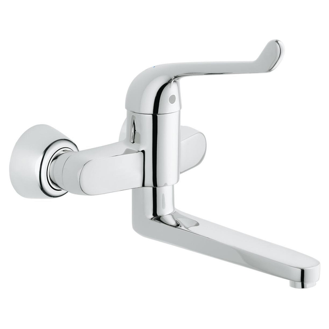 Grohe GROHE Euroeco veiligheids wandkraan draaibare uitloop chroom 32793000