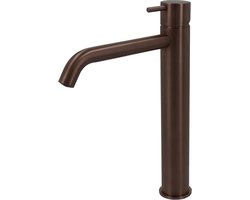 Hotbath Cobber hoge wastafelmengkraan met gebogen uitloop zonder waste messing CB003HCAB