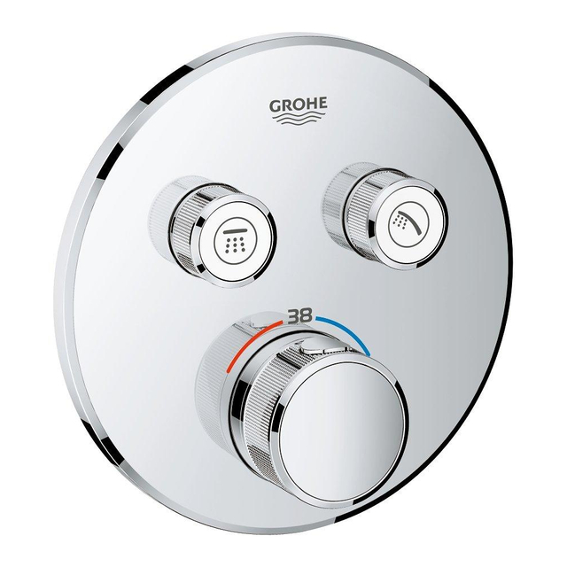 Grohe Grohe SmartControl Inbouwthermostaat - 3 knoppen - rond - chroom 29119000