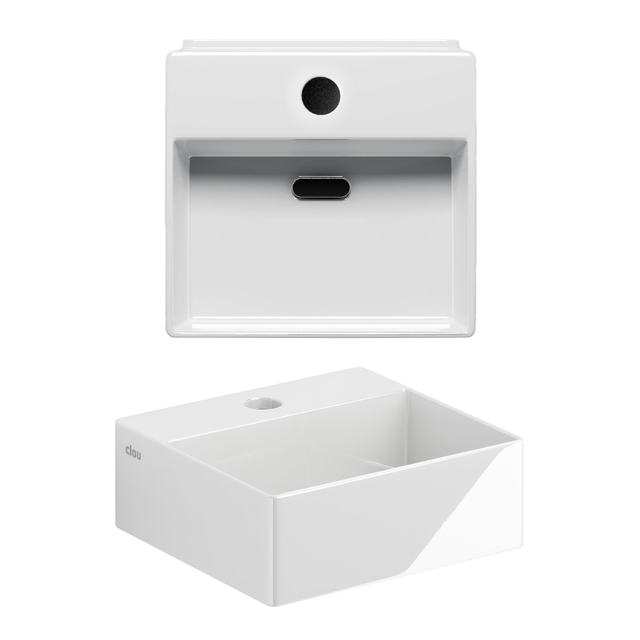 Clou Clou Flush fontein 28x27cm inclusief plug met kraangat keramiek glanzend wit CL/03.03410.01
