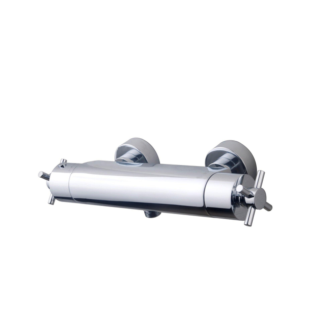 Wiesbaden Wiesbaden Cool Touch Cross douchethermostaat chroom 29.3937