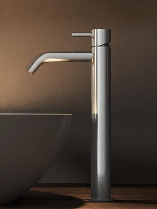 Hotbath Archie wastafelmengkraan hoog zonder waste RVS AR003HIX