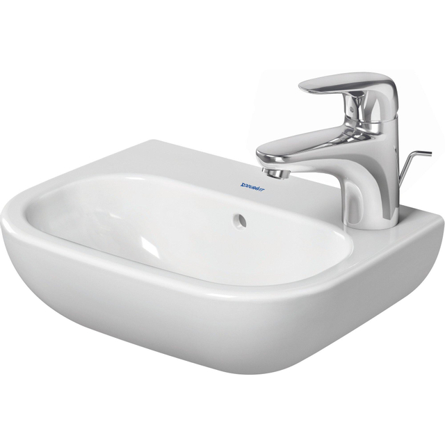 Duravit Duravit D-code fontein 36x27cm kraangat rechts met overloop wit 07053600082