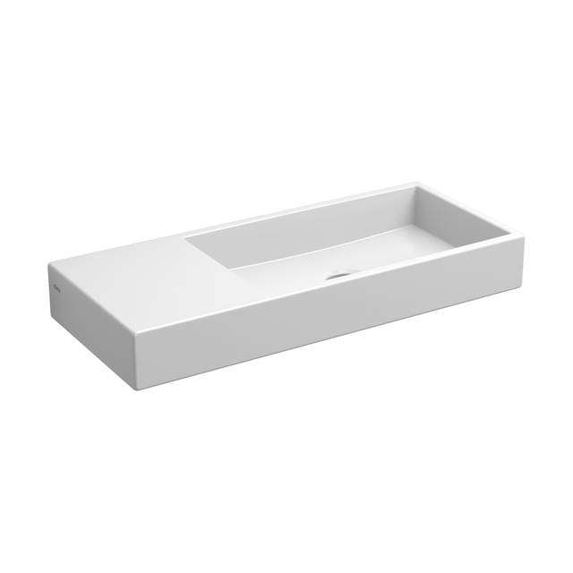 Clou Clou Mini Wash Me fontein 45x19cm zonder kraangat en plug kranenbank links Keramiek Wit CL/03.03135