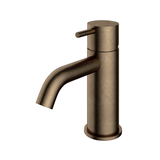 Hotbath Hotbath Cobber lage wastafelmengkraan met gebogen uitloop zonder waste verouderd messing CB003CAB