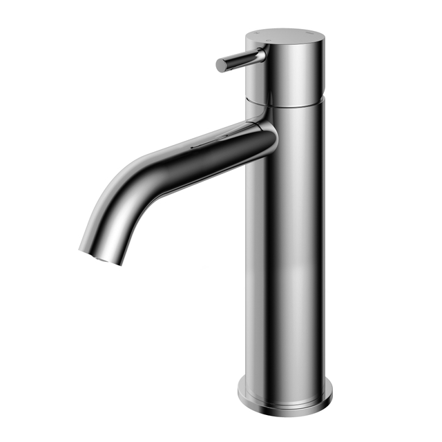 Hotbath Hotbath Cobber middelhoge wastafelkraan met gebogen uitloop zonder waste chroom CB003MCCR