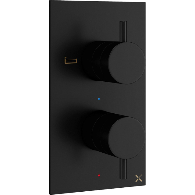 Crosswater Crosswater MPRO badkraan - inbouw - verticaal - mat zwart sw385368/sw385437