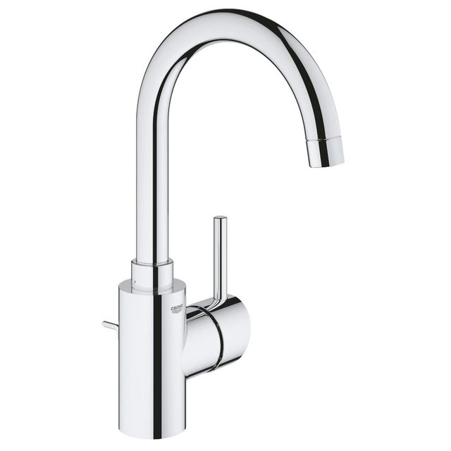 Grohe GROHE Concetto wastafelkraan L-size met afvoerplug met hoge draaibare uitloop chroom 32629002