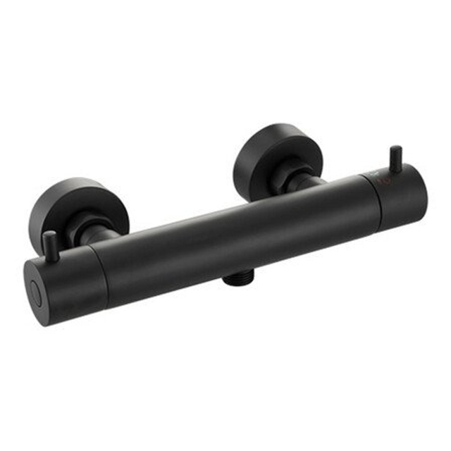 GO by Van Marcke douchekraan - 26.4cm - opbouw - thermostatisch - messing zwart mat LH2912YB