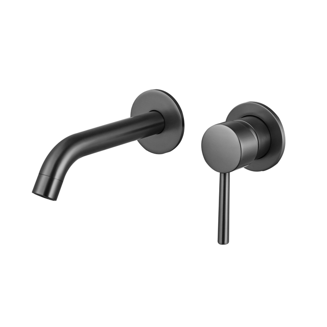 Fortifura Calvi Wastafelkraan - inbouw - met inbouwdeel - Geborsteld Gunmetal PVD SW1171116